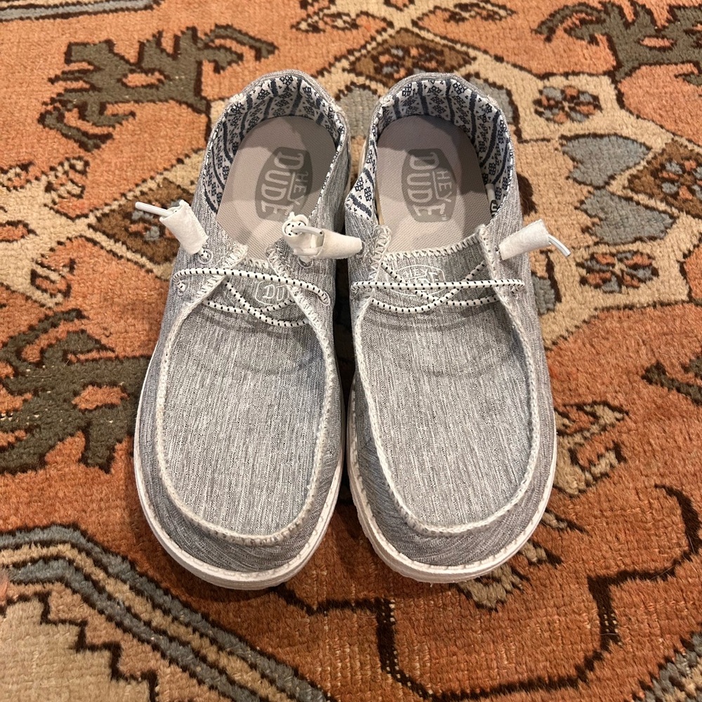 Hey Dude White Melange Shoes